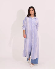Stripes Long Linen Tunic