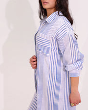 Stripes Long Linen Tunic