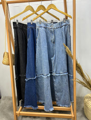 Denim Knee Effect Pants