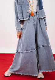 Denim Knee Effect Pants