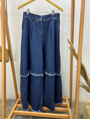 Denim Knee Effect Pants