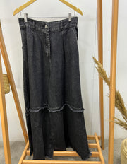 Denim Knee Effect Pants