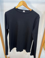 Long Sleeves Cotton Rib Top