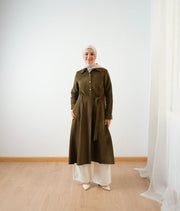 Suede Shirt Dress