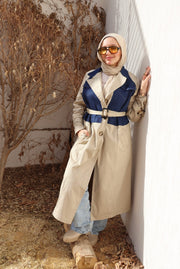 Denim Twist Trench Coat