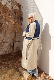 Denim Twist Trench Coat