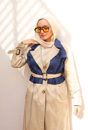 Denim Twist Trench Coat