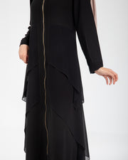 Layered Chiffon Abaya