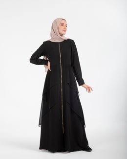 Layered Chiffon Abaya
