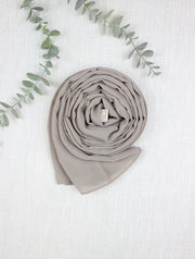 Smokey Taupe Chiffon Scarf