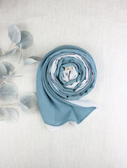 Stone Blue X White Scarf