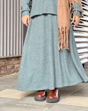 Wool Knit Skirt Set