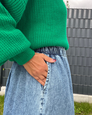 Cargo Wide Leg Denim Pants