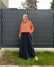 Plain Wide Leg Denim Pants