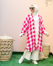 Wool Check Kimono