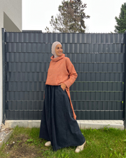 Plain Wide Leg Denim Pants