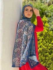 Blue Paisley Scarf