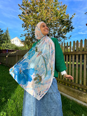 Blue Flower Scarf
