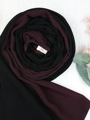 Burgundy X Black Scarf