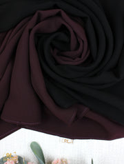 Burgundy X Black Scarf