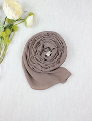 Café Au Lait Chiffon Scarf