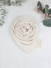 Cream Chiffon Scarf