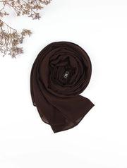 Dark Brown Chiffon Scarf
