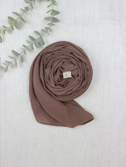 Dark Cocoa Chiffon Scarf