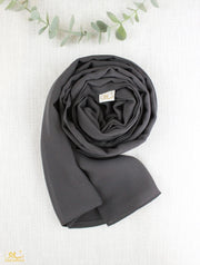 Dark Grey Chiffon Scarf