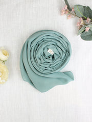 Dusty Mint Chiffon Scarf
