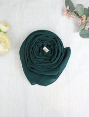 Hunter Green Chiffon Scarf