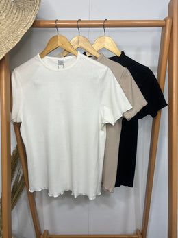 Short Sleeve Cotton Rib Top