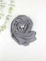 Light Grey Chiffon Scarf