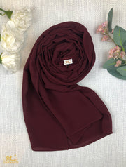Maroon Chiffon Scarf