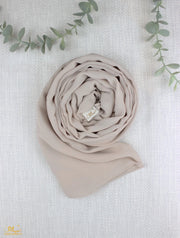 Soft Beige Chiffon Scarf