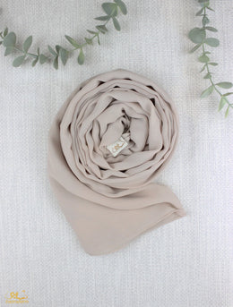 Soft Beige Chiffon Scarf
