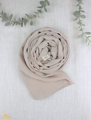 Soft Beige Chiffon Scarf