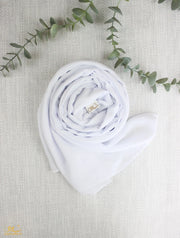 White Chiffon Scarf
