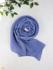 Ocean Blue Chiffon Scarf