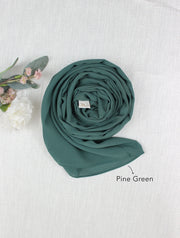 Pine Green  Chiffon Scarf