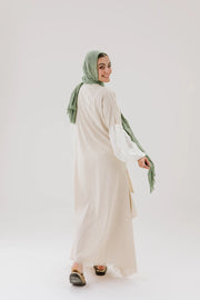 Asymmetrical Linen Wrap Dress