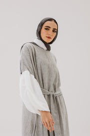 Asymmetrical Linen Wrap Dress