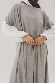 Asymmetrical Linen Wrap Dress