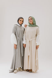 Asymmetrical Linen Wrap Dress