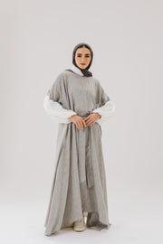 Asymmetrical Linen Wrap Dress