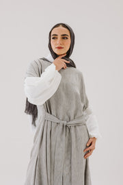 Asymmetrical Linen Wrap Dress