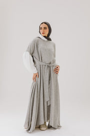 Asymmetrical Linen Wrap Dress