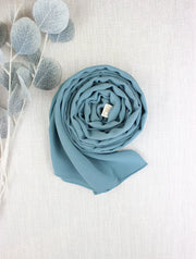 Stone Blue Chiffon Scarf