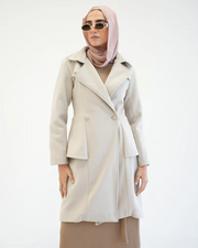 Wool Peplum Coat