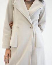 Wool Peplum Coat